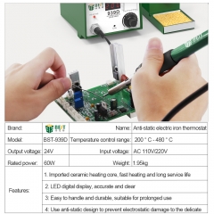 BST-939 60W Soldering Station Adjust Temperature Electric Soldering Iron