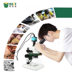 Digital Zoom Repair Mobile Phone PCB Inspection Stereo Trinocular Microscope With Camera