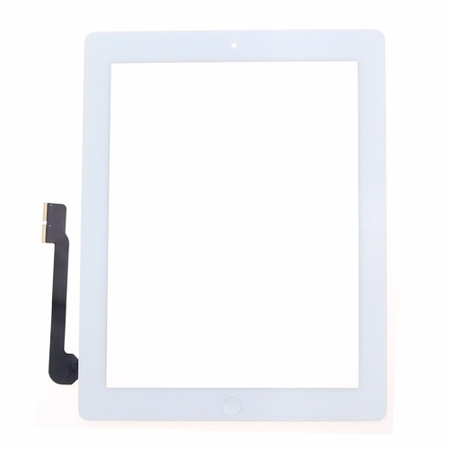 Touch Screen Glass Panel for iPad 3 With home button - White