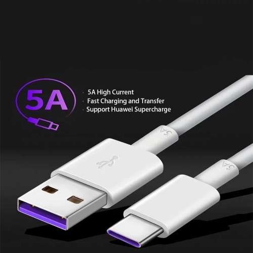 USB 3.1 Type-C Cable Supercharge Super Charger USB 5A Type C Cable P40 P30 Pro Mate 30 20 Pro P10 Honor20 30 V30