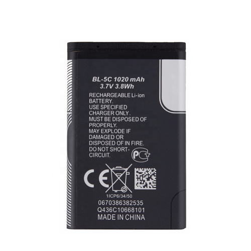 BL-5C For Nokia C2-01 2700C N71 6030 6681 3110C 1020 1020mAh 100% New Battery